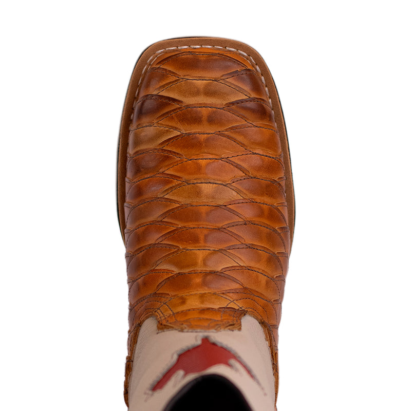 Bota Texana Masculina Canadá Escamada Bico Quadrado