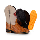Bota Texana Masculina Canadá Escamada Bico Quadrado