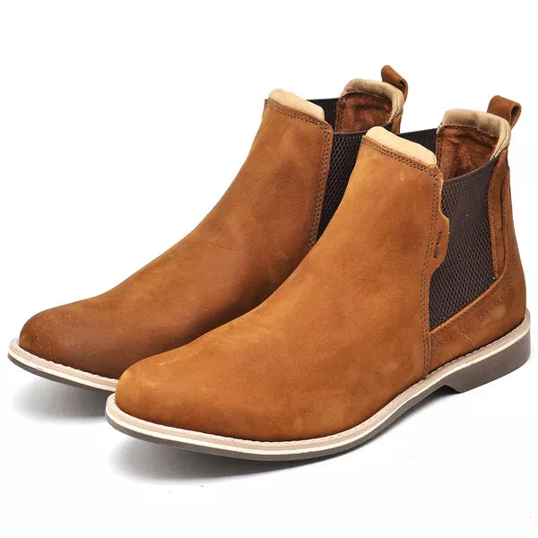 Botina Texana Duke em Couro Masculino