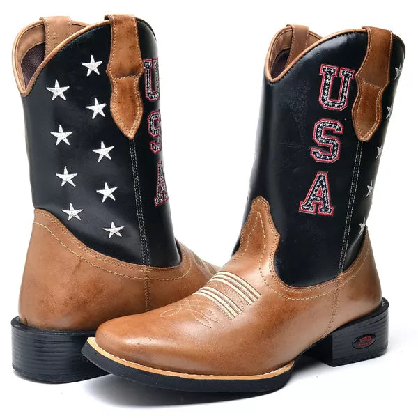 Bota Texana Usa Marrom Feminina