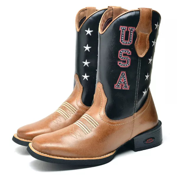 Bota Texana Usa Marrom Feminina