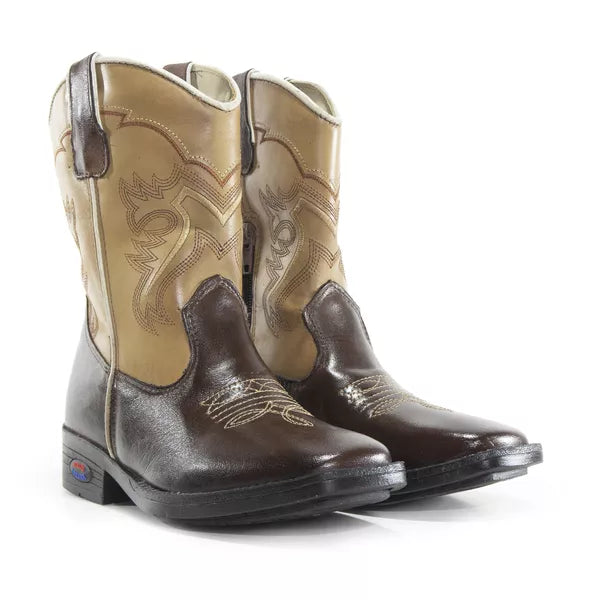 Bota Texana Gold Bordado Semi Chromo Infantil