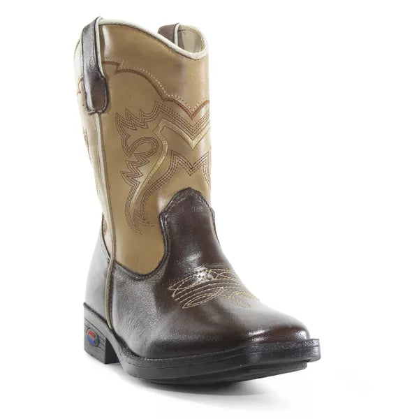 Bota Texana Gold Bordado Semi Chromo Infantil