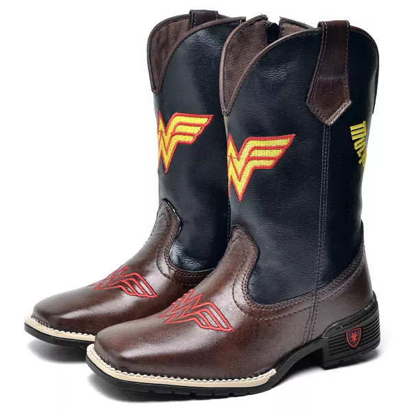 Bota Texana Mulher Maravilha Infantil