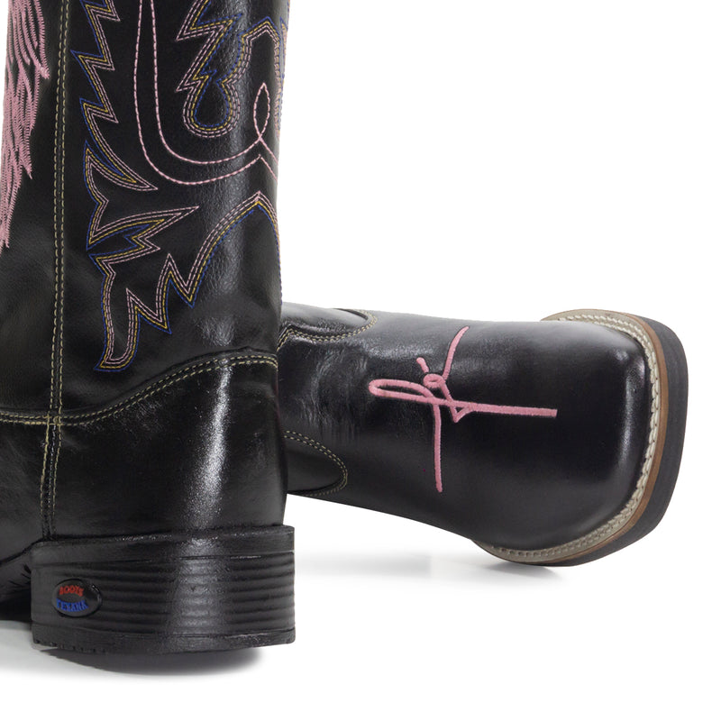 Bota Texana Fé Rosa  Feminina