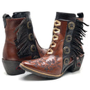 Botina Feminina Semi Cromo Telha