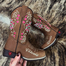 Bota Texana Flower Horse Personalizada Infantil