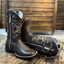 Bota Texana Feminina Bound Neutra Bico Quadrado