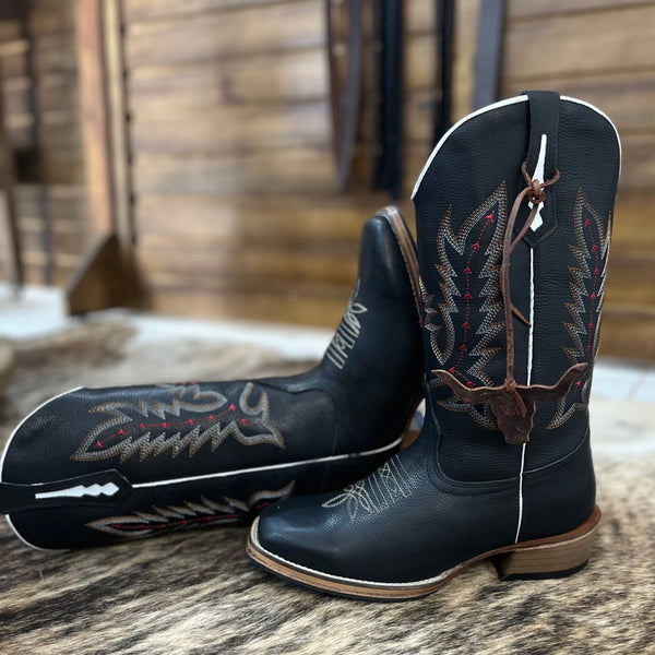 Bota Texana Salto Carrapeta Preta Masculino