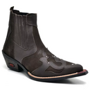 Bota Texana Cano Curto Bico Fino Brandit Nobuck Café Masculino