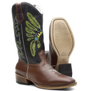 Bota Texana Salto Carrapeta Verde Masculino
