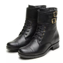 Coturno Isa em Couro com Fivela Feminino