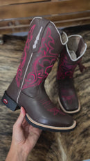 Bota Texana Feminina Elinor Bico Quadrado