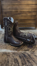 Bota Texana Feminina Bound Neutra Bico Quadrado