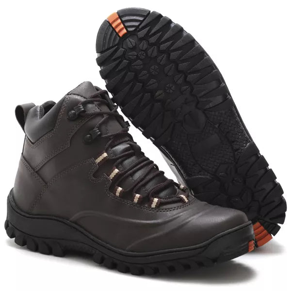 Bota Adventure Couro Sintético Palmilha Gel Anatômica