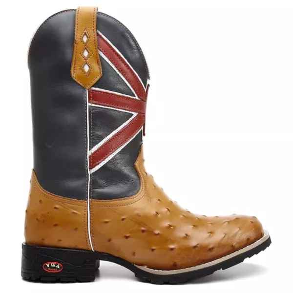 Bota Texana Avestruz Blaze Caramelo Masculino