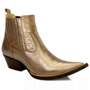 Bota Texana Cano Curto Bico Fino Gold Plain Masculino