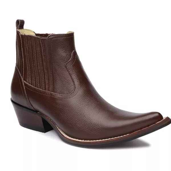 Bota Texana Cano Curto Bico Fino Campbell Masculino