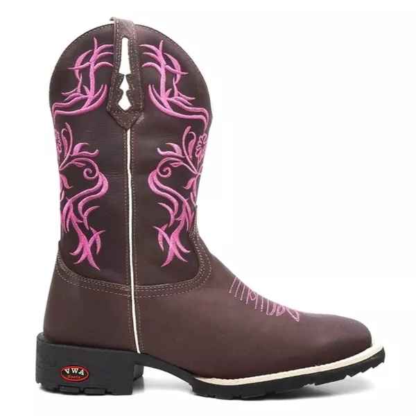 Bota Texana Feminina Freya Bico Quadrado