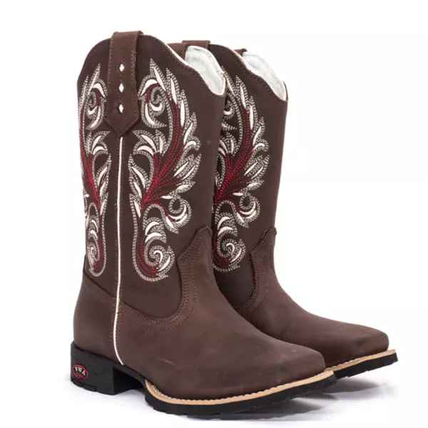 Bota Texana Feminina Calista Bico Quadrado