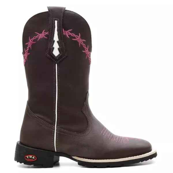 Bota Texana Feminina Kira Bico Quadrado