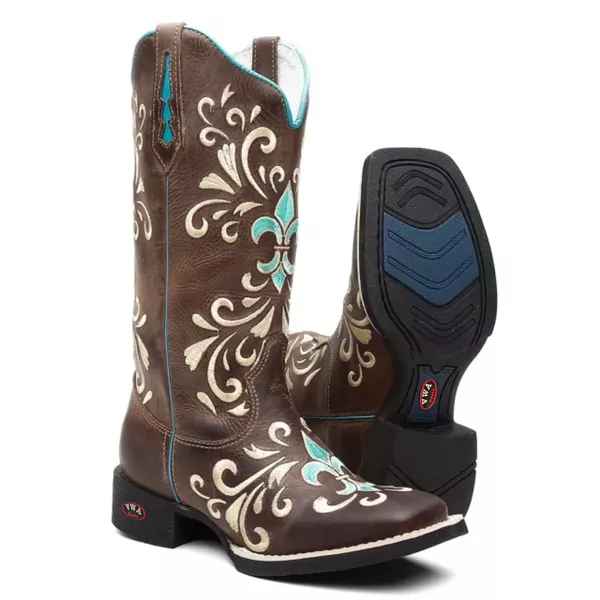 Bota Texana Feminina Ellie Bico Quadrado