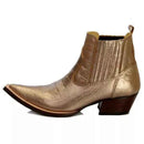 Bota Texana Cano Curto Bico Fino Gold Plain Masculino