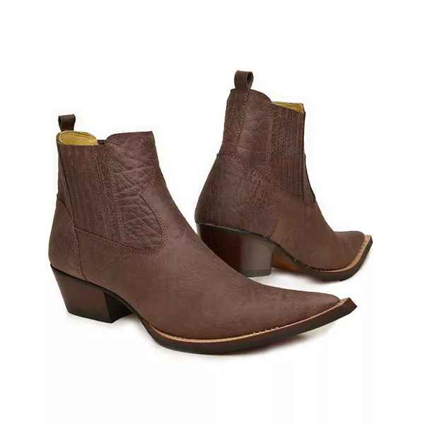 Bota Texana Cano Curto Bico Fino Torne Masculino