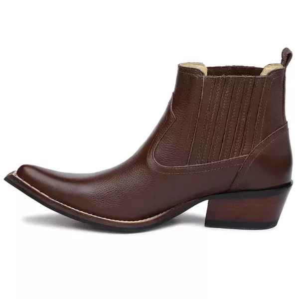 Bota Texana Cano Curto Bico Fino Campbell Masculino