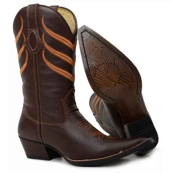 Bota Texana Bico Fino Cano Longo Xerxes Masculino