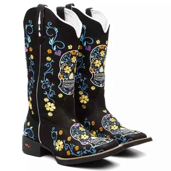 Bota Texana Feminina Ocisos Bico Quadrado