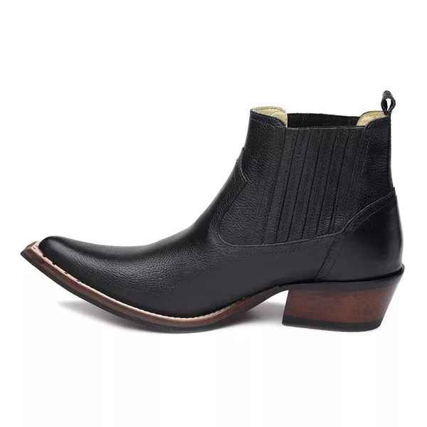 Bota Texana Cano Curto Bico Fino Caleb Masculino