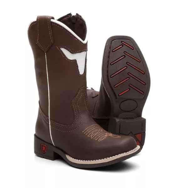 Bota Texana Bull White Infantil