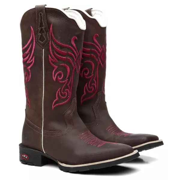 Bota Texana Feminina Butterfly Bico Quadrado