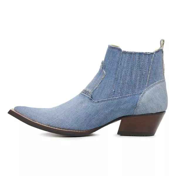 Bota Texana Cano Curto Bico Fino Tooth Masculino