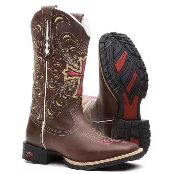 Bota Texana Feminina Bound Bico Quadrado