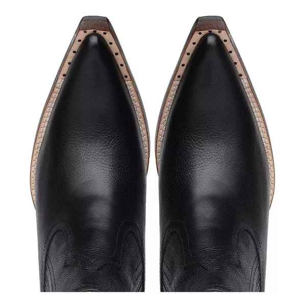 Bota Texana Cano Curto Bico Fino Caleb Masculino