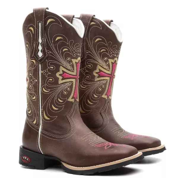 Bota Texana Feminina Bound Bico Quadrado