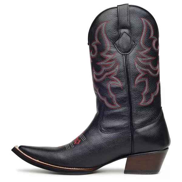 Bota Texana Bico Fino Cano Longo Beat Masculino