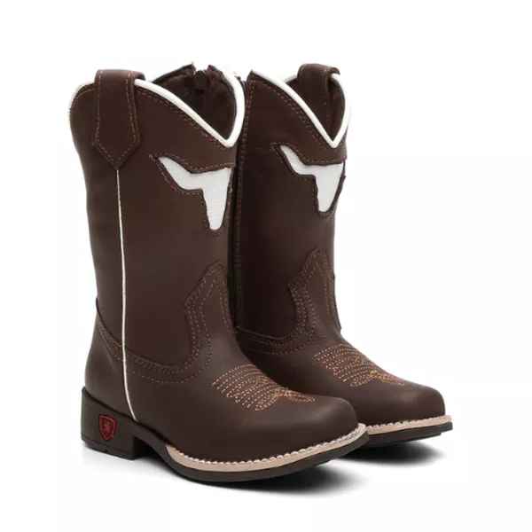 Bota Texana Bull White Infantil