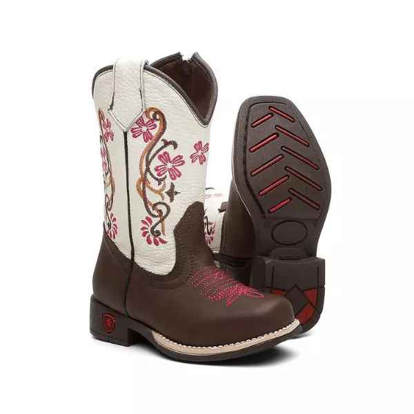 Bota Texana Flores Infantil