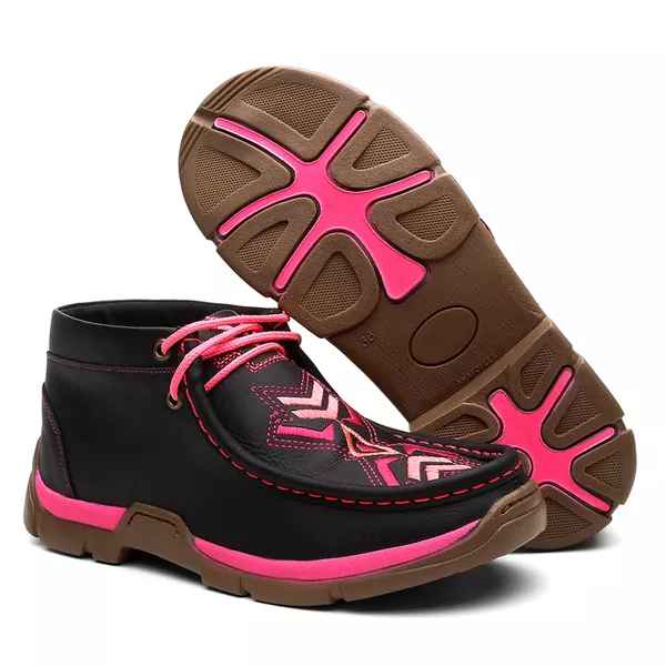Tênis Destroyer England Rosa Em Couro