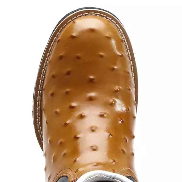 Bota Texana Avestruz Blaze Caramelo Masculino