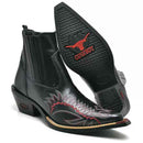 Bota Texana Cano Curto Bico Fino Sierra Bordado Na Gaspea Masculino