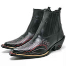 Bota Texana Cano Curto Bico Fino Sierra Bordado Na Gaspea Masculino